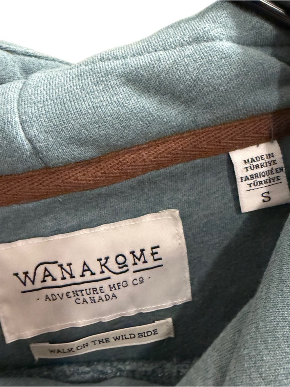 Wanakome Colorblock Hoodie Cowl Neck Pullover Blue Size Small - Picture 10 of 10